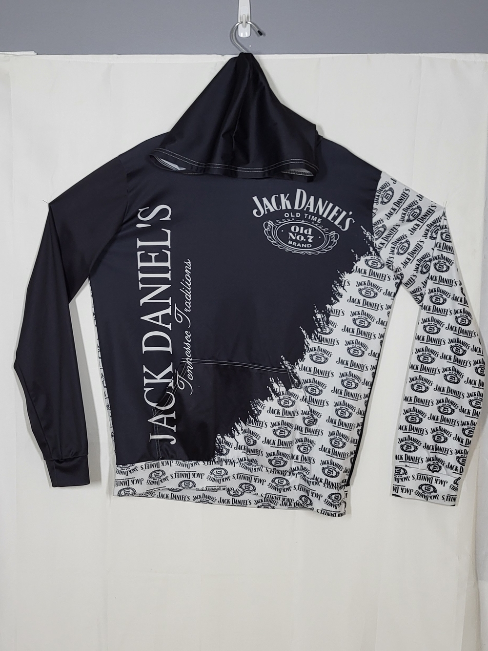 Jack Daniels Black & White Logo Pullover Hoodie - Men's